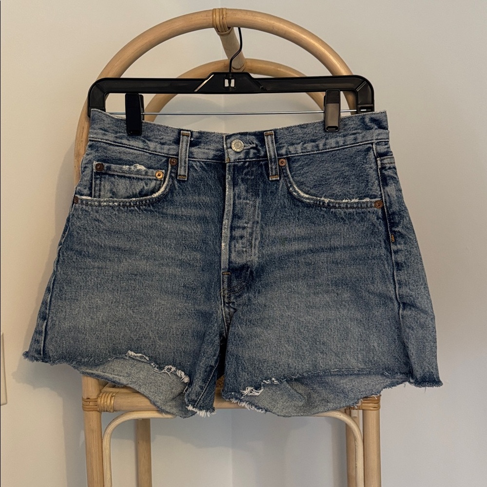 Agolde Blue Denim Shorts